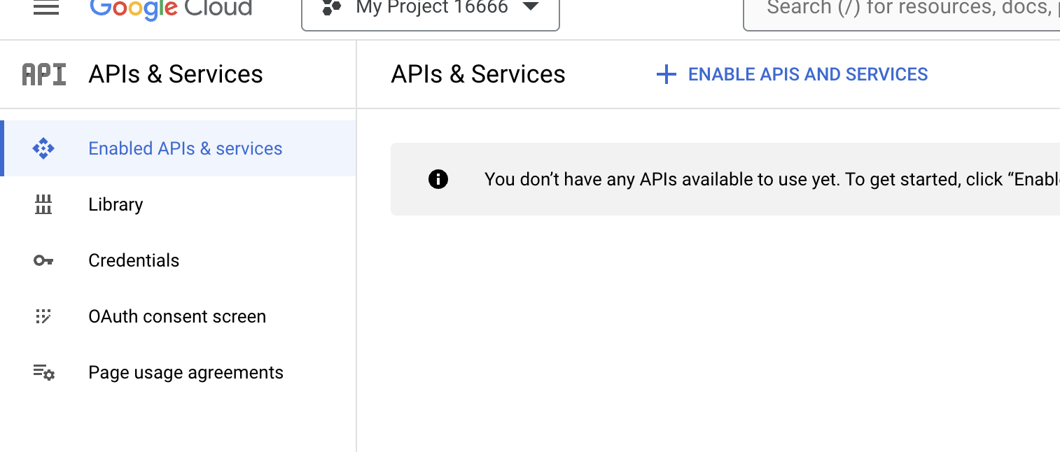 Google APIs & Services